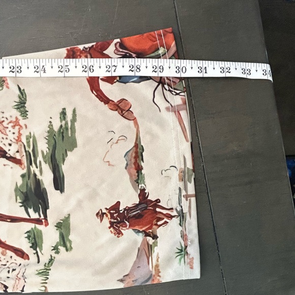 High waisted cowboy western horse ranch equestrian flared statement leggings 2XL - Picture 10 of 10